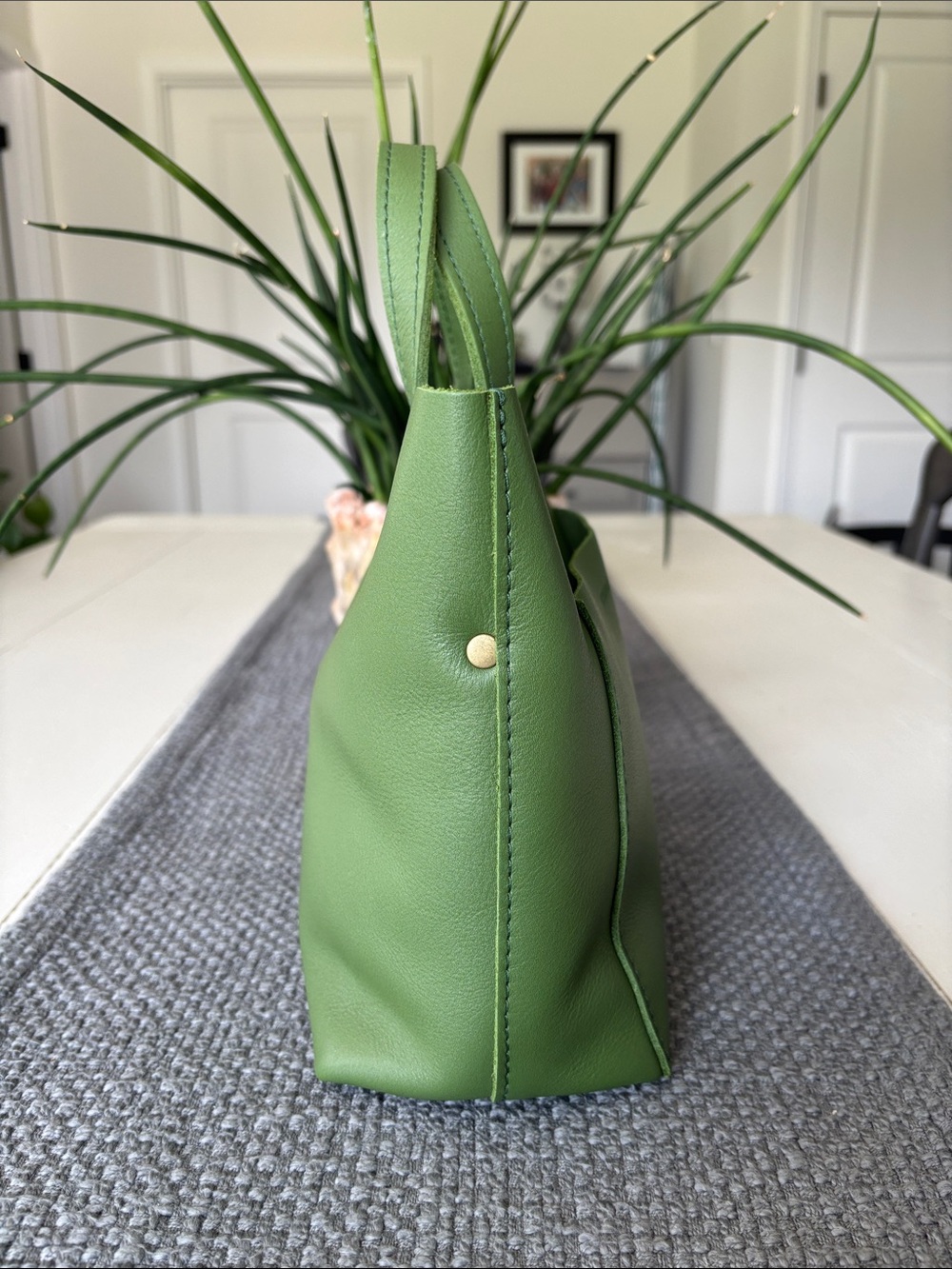 PLG Snap Mini Crossbody Tote in a mystery green - Picture 3 of 7